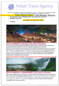 Travel agency assam